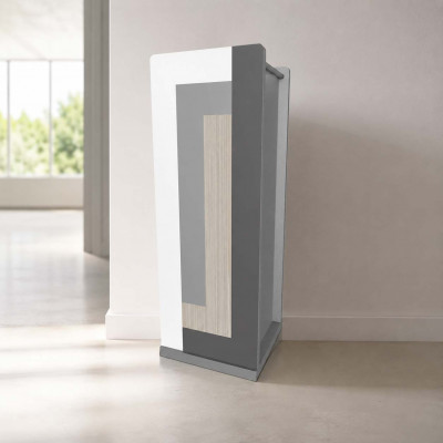 CalleaDesign Umbrella Holder Portaombrelli in legno dal design moderno e con vaschetta interna Colore: Rovere Breeze