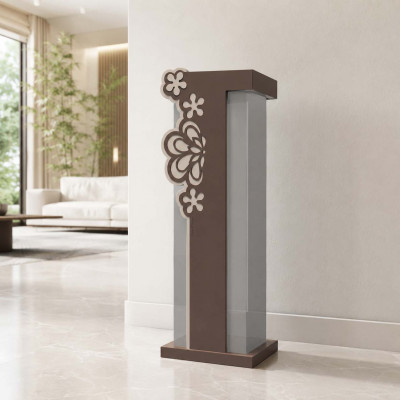 CalleaDesign Merletto Portaombrelli in legno dal design moderno Colore: Cioccolato