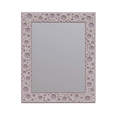 CalleaDesign - Bollicine - Specchio da parete con cornice in legno dal design moderno - Colore: Rosa Conchiglia - SKU: 61-14-1-31