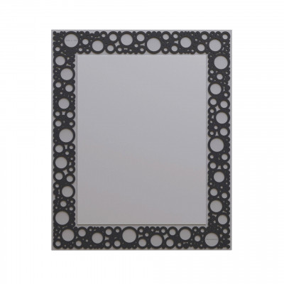 CalleaDesign - Bollicine - Specchio da parete con cornice in legno dal design moderno - Colore: Nero - SKU: 61-14-1-5