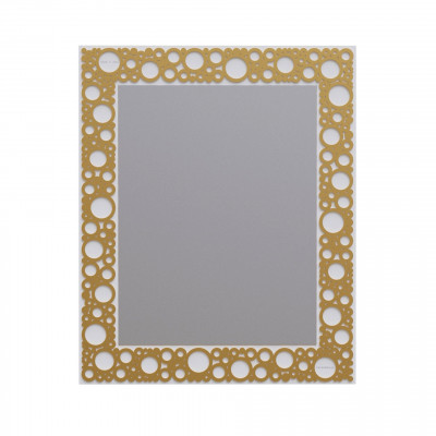 CalleaDesign - Bollicine - Specchio da parete con cornice in legno dal design moderno - Colore: Oro - SKU: 61-14-1-60