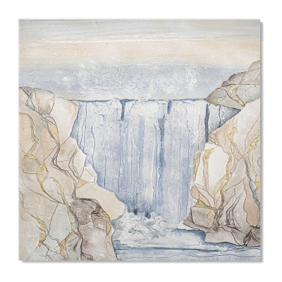  Cartapietra - Acqua Preziosa - Quadretto moderno con bassorilievo dipinto a mano con retro in legno massello - SKU: 110694 