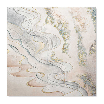  Cartapietra - Tesoro Sommerso - Quadro astratto con bassorilievo dipinto a mano con retro in legno massello - SKU: 110695 