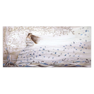  Cartapietra - Tra Le Tue Braccia - Quadro grande con bassorilievo dipinto a mano con retro in legno massello - SKU: QL1507002 