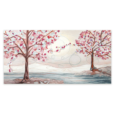  Cartapietra - Anime gemelle - Quadro piccolo con Bassorilievo dipinto a mano con retro in legno massello - SKU: QL1005008 