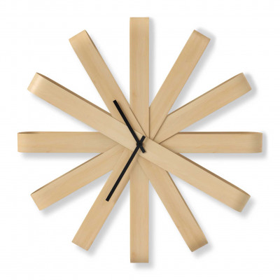 Umbra Orologio da parete moderno in legno Ribbonwood Colore: Legno