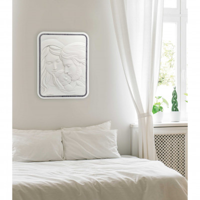 Bongelli Preziosi - Capezzale piccolo moderno la sacra famiglia per camera da letto cornice colorata - SKU: ME1628/1