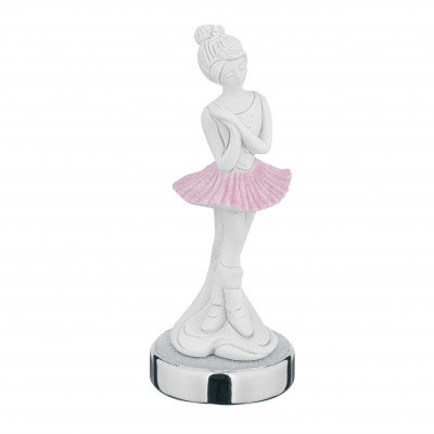 Bongelli Preziosi - Bomboniera Vari Eventi - Statuina da tavolo con base con una ballerina che danza - Colore: Rosa - SKU: ME1283/BASE