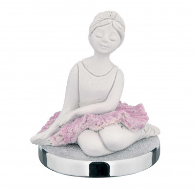 Bongelli Preziosi - Bomboniera Vari Eventi - Statuina da tavolo con base con ballerina seduta - SKU: ME1284/BASE