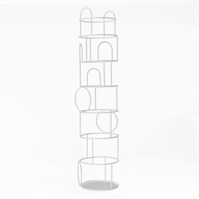 Formae - Appendiabiti da terra in acciaio di design moderno "Zenobio" - Colore: Bianco - SKU: ZENOUU9016