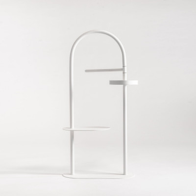 Formae - Servomuto in acciaio verniciato in stile moderno per camera da letto "Archetto" - Colore: Bianco - SKU: ARCHUU9016