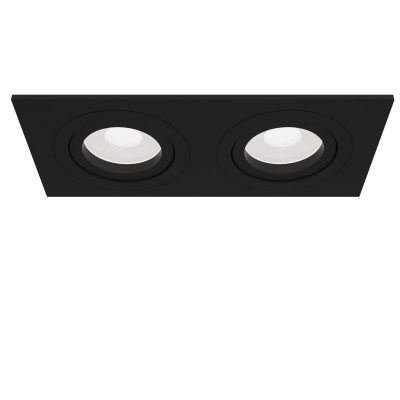 Maytoni - Atom - Faretti da incasso con 2 lampade orientabili e struttura in metallo verniciato - 2 Lampadine GU10 50W - IP20 - SKU: DL024-2-02