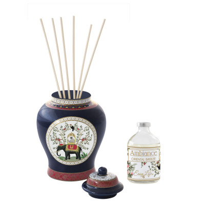  Easy Life - Oriental Garden - Diffusore di essenze con bastoncini da 250 ml in porcellana - Colore: Bianco/Blu - SKU: R2069#OGAR 