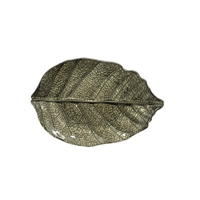  Easy Life - Forest Dream - Piattino in vetro a forma di foglia di betulla - Colore: Verde - SKU: R1535#FODG 