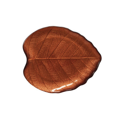  Easy Life - Forest Dream - Piattino in vetro a forma di foglia di tiglio - Colore: Rosso - SKU: R1537#FODR 