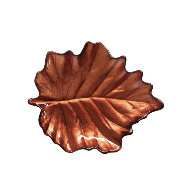  Easy Life - Forest Dream - Piattino in vetro a forma di foglia - Colore: Rosso - SKU: R1532#FODR 