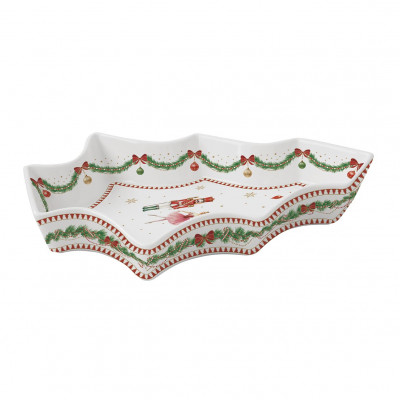  Easy Life - Magie de Noel - Piatto da portata in porcellana con decori natalizi - SKU: R1095#MNOE 