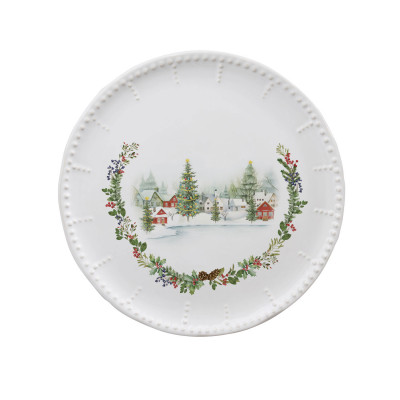  Easy Life - Città delle Feste - Piatto in ceramica a tema natalizio - SKU: R2645#CIFE 