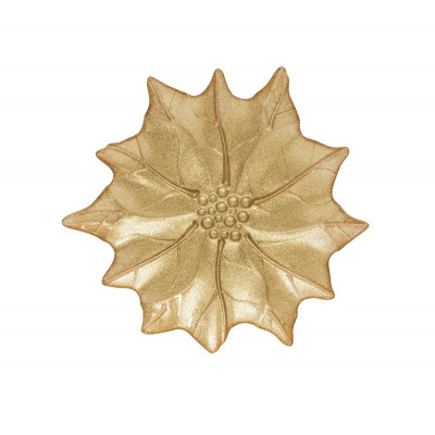  Easy Life - White Elegance - Piatto in vetro a forma di fiore - Colore: Oro - SKU: R1426#WHEL 