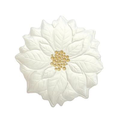  Easy Life - Glass Plate - Piatto in vetro forma fiore - Colore: Perla - SKU: R1529#BIA 