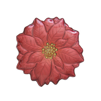  Easy Life - Glass Plate - Piatto in vetro forma fiore - Colore: Rosso - SKU: R1529#RED 