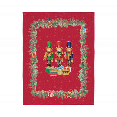 Easy Life Christmas Teddy Plaid con decori natalizi Colore: Rosso