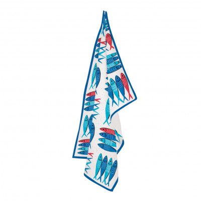  Easy Life - Sardine's party - Strofinaccio - Colore: Bianco/Blu - SKU: R2634#SARD/1 