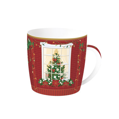  Easy Life - Festive Avenue - Tazza colazione in porcellana con scatola in latta - Colore: Multicolore - SKU: R0217#FEAV 