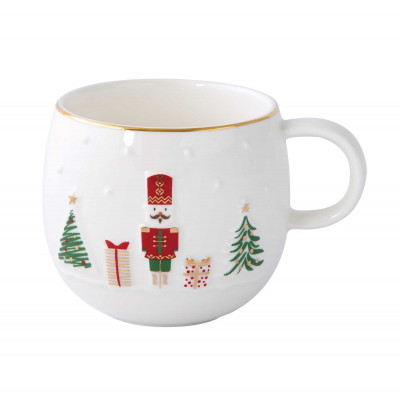 Easy Life Tazza per colazione con Schiaccianoci Colore: Bianco