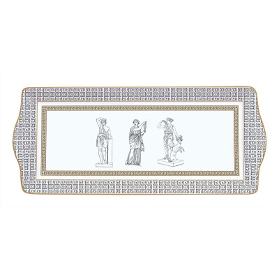  Easy Life - Palladium - Vassoio rettangolare in porcellana - Colore: Bianco - SKU: R1109#PALL 