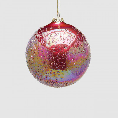  EDG - Enzo de Gasperi - Addobbo natalizio palla di natale in vetro con microbolle - SKU: 683334 