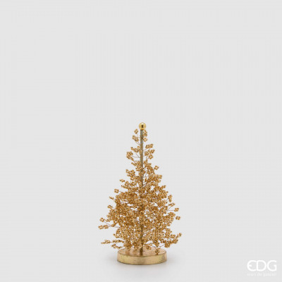EDG - Enzo de Gasperi Alberello di natale pino perline h.30 Colore: Oro