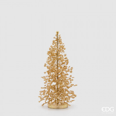 EDG - Enzo de Gasperi Alberello di natale pino perline h.40 Colore: Oro