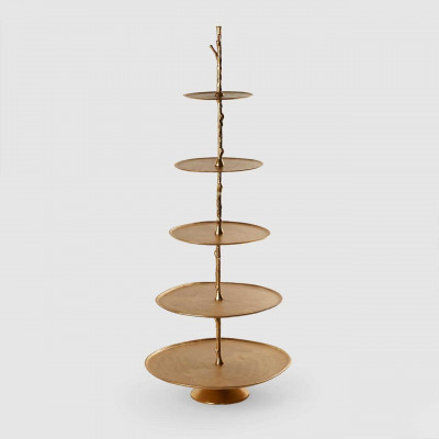  EDG - Enzo de Gasperi - Alzata in alluminio dal design moderno ed elegante - Colore: Oro - SKU: 601490-01 