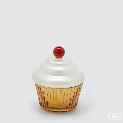  EDG - Enzo de Gasperi - Cupcake - Candela a forma di cupcake - Colore: Bianco/Oro - SKU: 6100315AGWV 