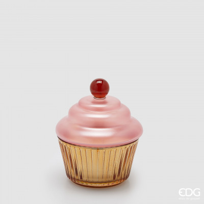  EDG - Enzo de Gasperi - Cupcake - Candela a forma di cupcake - Colore: Rosa/Oro - SKU: 6100315AWRO 