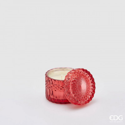  EDG - Enzo de Gasperi - Candela profumata con vasetto in vetro - Colore: Rosso - SKU: 614077-B1 