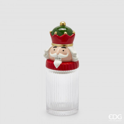  EDG - Enzo de Gasperi - Contenitore per alimenti con soldatino decorazione natalizia - Colore: Verde/Rosso - SKU: 7800253A774 