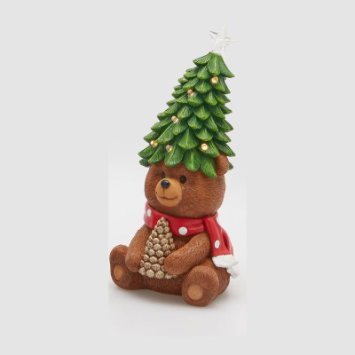  EDG - Enzo de Gasperi - Orso - Decorazione natalizia con orsetto con dolcetto e led - Colore: Marrone - SKU: 8100867A976/DOLCE 