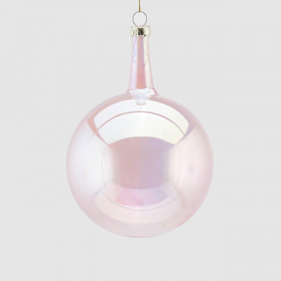 EDG - Enzo de Gasperi Decorazione natalizia per albero palla in vetro lucida Colore: Rosa