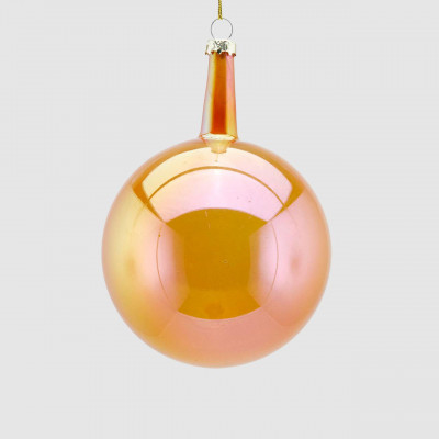 EDG - Enzo de Gasperi Decorazione natalizia per albero palla in vetro lucida Colore: Ambra