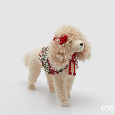  EDG - Enzo de Gasperi - Cane - Decoro natalizio cane barboncino - Colore: Marrone - SKU: 8101077A976 