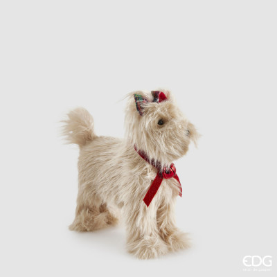  EDG - Enzo de Gasperi - Cane - Decoro natalizio cane maltese - Colore: Sabbia - SKU: 8101071A974 