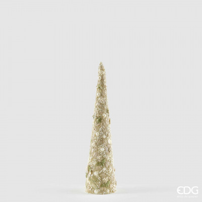 EDG - Enzo de Gasperi Decoro natalizio cono con pizzo h.51 Colore: Verde