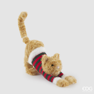  EDG - Enzo de Gasperi - Gatto - Decoro natalizio gattino - Colore: Nocciola - SKU: 8101072A937 