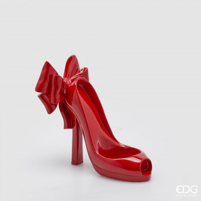  EDG - Enzo de Gasperi - Decoro natalizio portabottiglia con forma di scarpetta rossa - Colore: Rosso - SKU: 8101203A400 