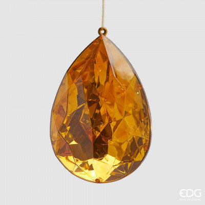  EDG - Enzo de Gasperi - Diamante - Decoro per albero di natale diamante a goccia media - Colore: Oro - SKU: 8100899A010 
