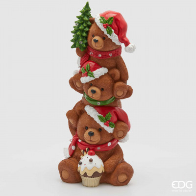  EDG - Enzo de Gasperi - Orso - Decoro per la tavola orsetti golosi con led - Colore: Marrone - SKU: 8100868A976 