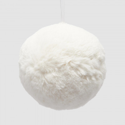  EDG - Enzo de Gasperi - Pallina di natale decorazione Furry d.12 - Colore: Bianco - SKU: 6500464A100 