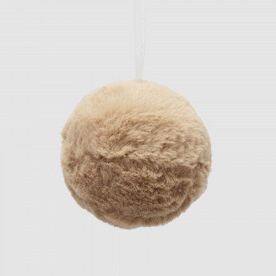  EDG - Enzo de Gasperi - Pallina di natale piccola decorazione Furry d.10 - Colore: Beige - SKU: 6500463A937 